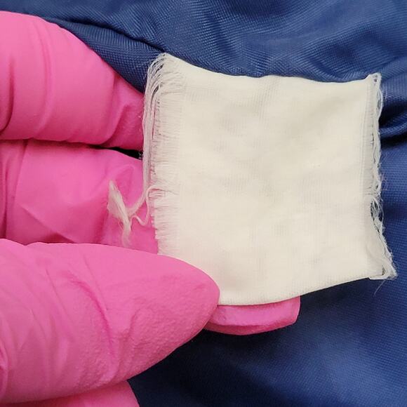 Vintage 90s Western MOD Jacket Womens Large 22x23 Blue Cream - Picture 7 of 13